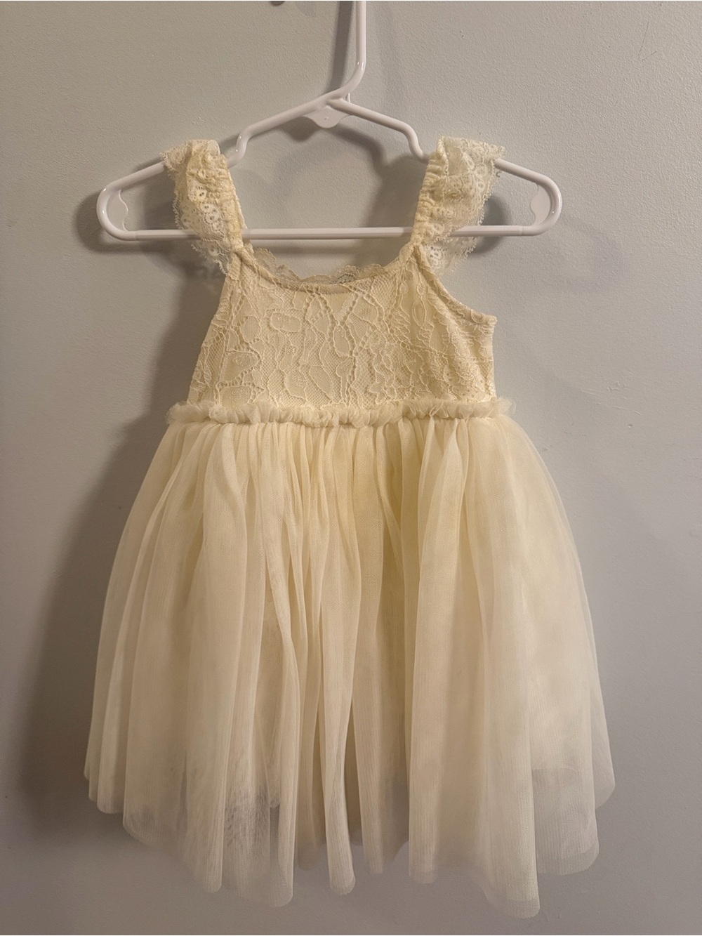 Noralee Sleeveless Lace Tulle Girls' Dress - Cream